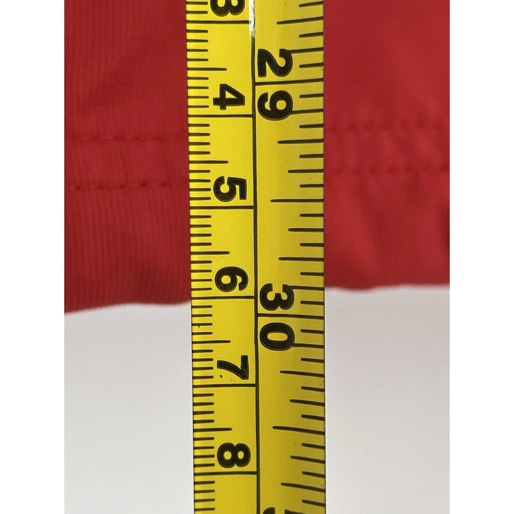 Adidas Jacket Men Large Golf Clima Proof Wind 1/4‎ Zip Pullover Short Sleeve Red